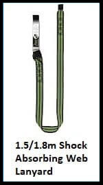 1.5-1.8m Shock Absorbing Webbing Lanyard